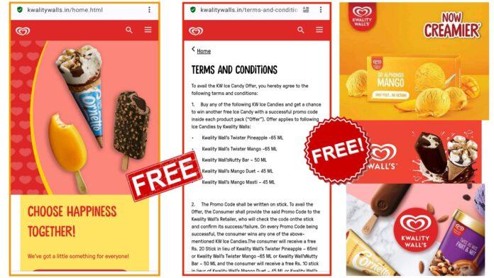 Free Icecream Offer, Kwality Walls Free Icecream Offer , Free Loot Offer, Free Shopping Offer, Free Icecream Offer