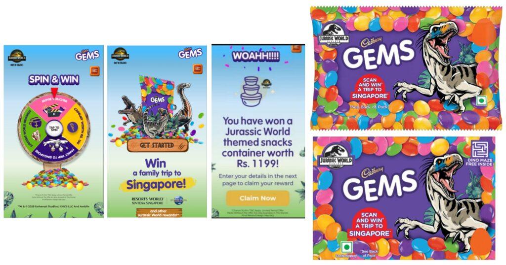 Cadbury Gems Jurassic World Offer,Cadbury Gems Offer,Cadbury Offer,Cadbury Gems Scan And Win A Trip To Singapore Offer,Cadbury Gems Jurassic World Scan And Win A Trip To Singapore New Offer Contest in 2025, Cadbury Gems Offer, Cadbury Gems New Offer, Cadbury Gems Offers, Cadbury Gems Offer Contest, Cadbury Gems Offer Pack, Cadbury Gems New Offer Contest Pack,