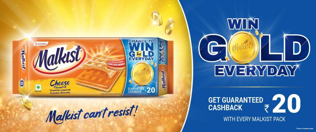 Malkist Biscuits Chance to Win 1gm Gold Everyday New Offer 2025, Malkist Chance to Win Gold Everyday New Offer 2025, Malkist Chance to Win 1gm Gold Everyday New Offer Contest & Guaranteed ₹20 Cashback New Offer 2025, Malkist Win Gold Offer 2025, Malkist Win 1gm Gold New Offer 